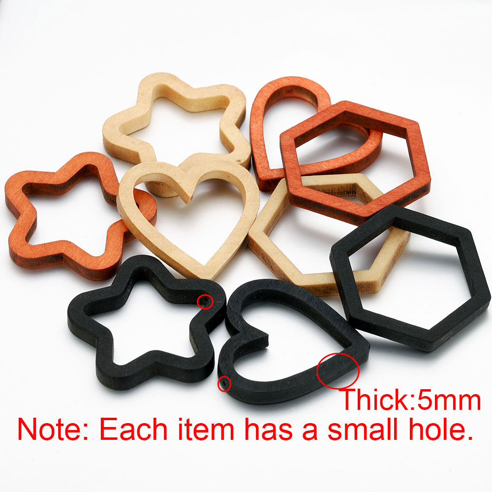 10pcs Wood Heart Square Silico - Resin Crafts Diy review and price