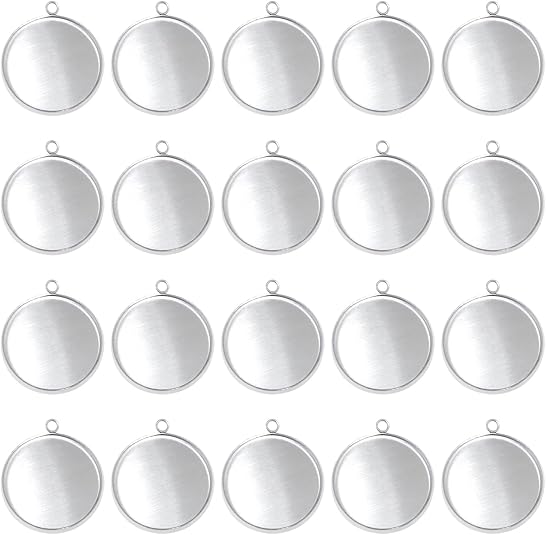 20 Pieces Stainless Steel Roun - Resin Crafts Diy review and price