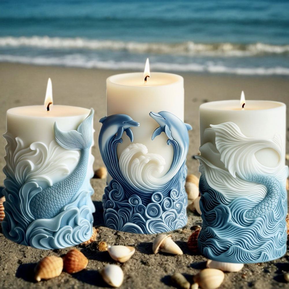 Ocean Theme Silicone Candle Mo - Resin Ocean Wave Mold review and price