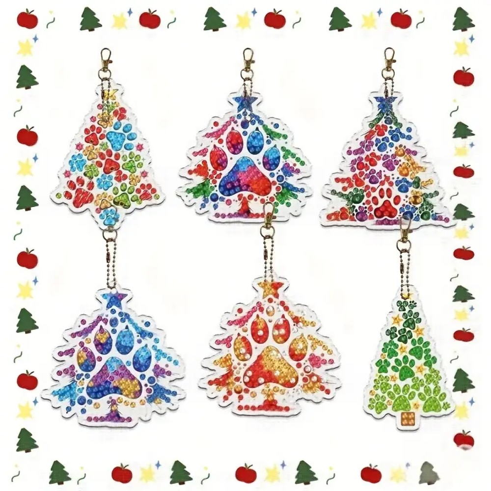 6pcs/Set DIY Christmas Tree Pa - Resin Craft For Beginners review and price