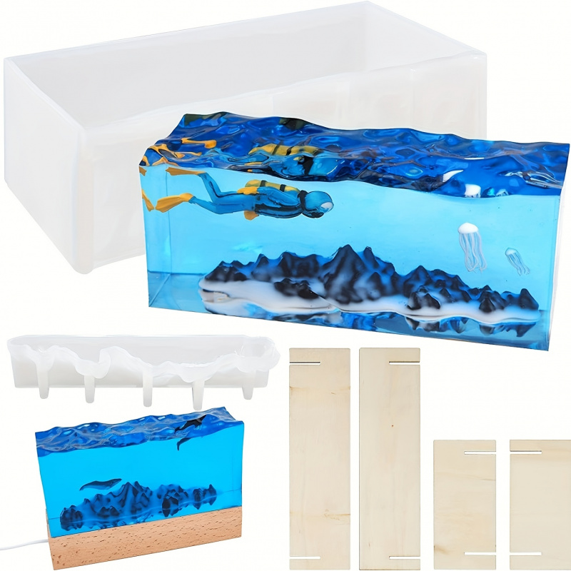 1Set of Ocean Wave Resin Molds - Resin Ocean Wave Mold review and price