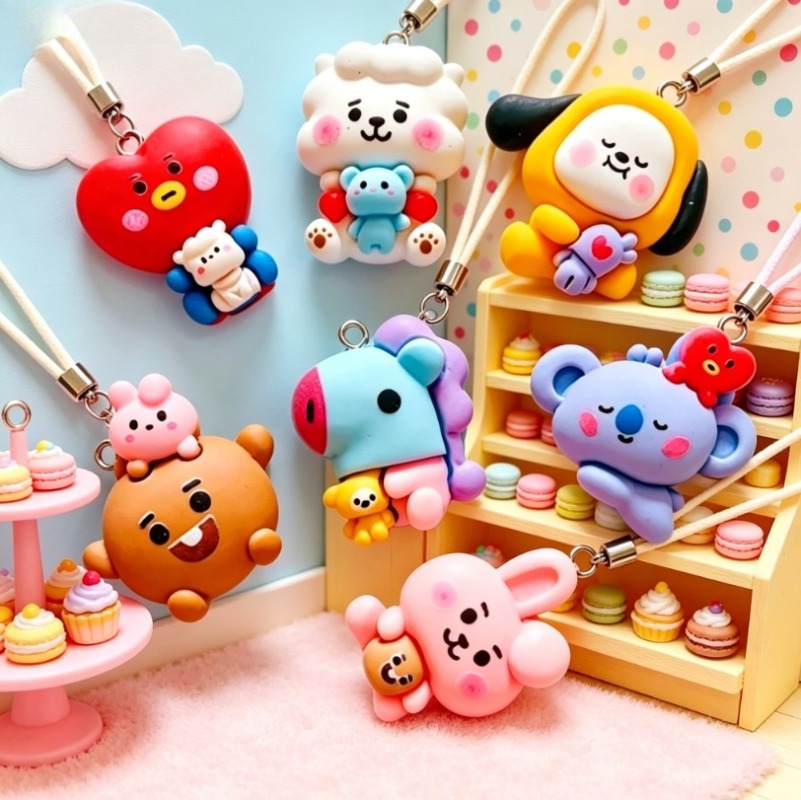 7pcs BT21 Resin Cartoon Charm  - Resin Crafts Diy review and price