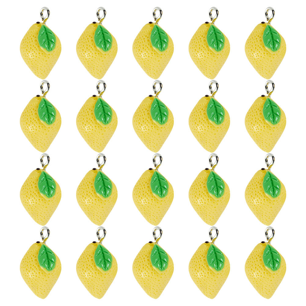 20Pcs Resin Lemon Charms Fruit - Resin Crafts Diy review and price