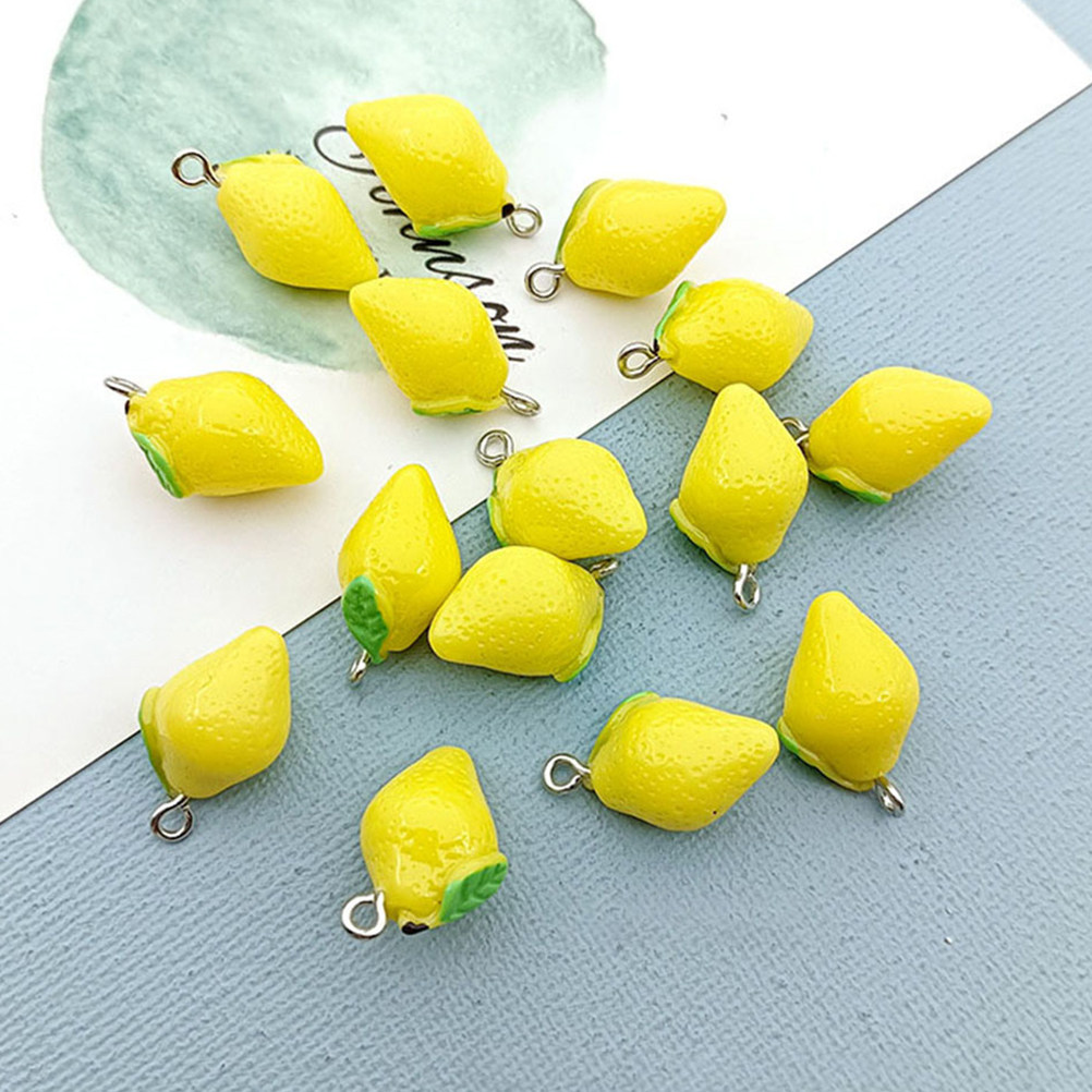 20Pcs Resin Lemon Charms Fruit - Resin Crafts Diy review and price