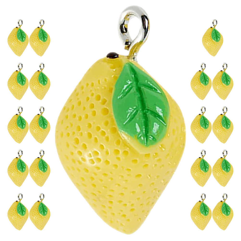 20Pcs Resin Lemon Charms Fruit - Resin Crafts Diy review and price