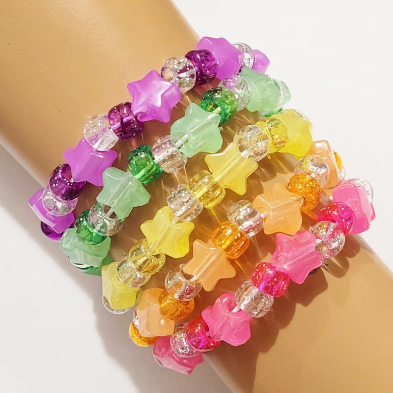 5 Glow star kandi bracelet set - Resin Glitter Pack review and price